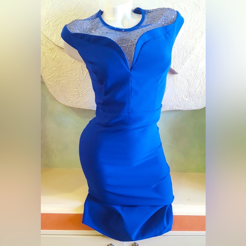 NWT Dress FERVENTE SIZE M ( European 40) Blue